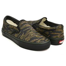 VANS SKATE SLIP-ON TIGER CAMO GREEN / BLACK VN0A5FCA9L7画像