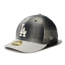NEW ERA LP 59FIFTY MLB Plaid Flannel フランネル チェック ロサンゼルス・ドジャース ブラック ストーン 14667660画像