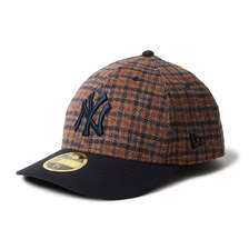 NEW ERA LP 59FIFTY MLB Plaid Flannel フランネル チェック ニューヨーク・ヤンキース ブラウン ネイビー 14667658画像