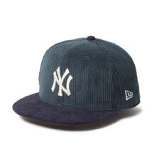 NEW ERA 9FIFTY Corduroy コーデュロイ ニューヨーク・ヤンキース ブルーグリーン ネイビーバイザー 14668154画像