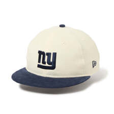 NEW ERA RC 9FIFTY Powered by GORO NAKATSUGAWA(MIN-NANO) ニューヨーク・ジャイアンツ コーデュロイ アイボリー ネイビーバイザー 14703358画像