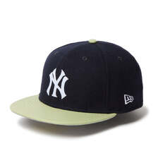 NEW ERA 59FIFTY Powered by GORO NAKATSUGAWA(MIN-NANO) ニューヨーク・ヤンキース メルトン ネイビー ライトグリーンバイザー 14703383画像