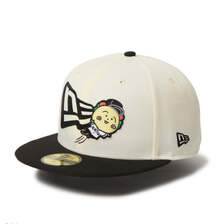 NEW ERA 59FIFTY コジコジ COJI-COJI フラッグロゴ クローム ブラックバイザー 14693462画像
