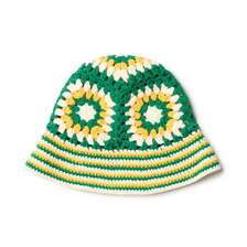 NEW ERA クロシェ ニットバケット グリーン/イエロー/ホワイト 14667697画像