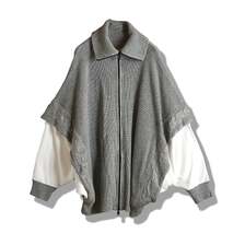 NO ID. ドッキングニットドルマンZIP-BLZ 457010-355K画像