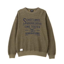 Schott SALT AND PEPPER CREW SWEAT TIMETESTED FOUR GENERATIONS 7825232009画像