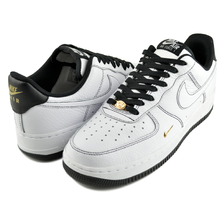 NIKE WMNS AIR FORCE 1 07 MINI JEWEL wht/blk-metallic gold IB6543-101画像