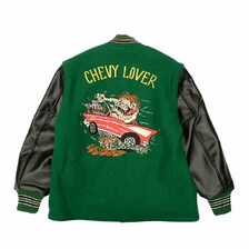 Whitesville 30oz. WOOL MELTON HALF LENGTH AWARD JACKET - CHEVY LOVER - WV15787画像