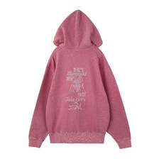X-girl MIX LOGO & FACE FADED ZIP UP SWEAT HOODIE 105254012017画像