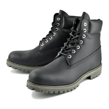 Timberland PREMIUM 6INCH LACE WATERPROOF BOOT BLACK FULL GRAIN W DARK BROWN A2P6W-A3L画像
