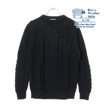 Kerry Woollen Mills Aran Cable Crew Neck Sweater KW-0001画像