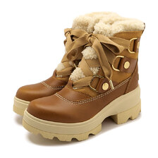 SOREL JOAN FRWD COZY BOOT WP Tawny-Buff/Honey-White NL5265-253画像