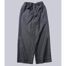 INTERIM SILKY MELANGE SUITING DEADSTOCK WIDE DRESS EASY PANTS IT25A191画像