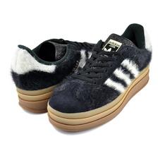 adidas GAZELLE BOLD W CBLACK/CREWHT/GOLDMT JS3907画像