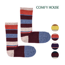 COMFY HOUSE マルチボーダーウール・クルー CHL152CR1画像