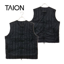 TAION REVERSIBLE CHINA BUTTON INNER DOWN VEST TAION-V01JS画像