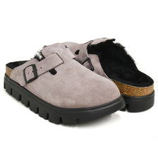 BIRKENSTOCK BOSTON CHUNKY SHEARLING FADED PURPLE / SUEDE LEATHER / FUR 1030601画像