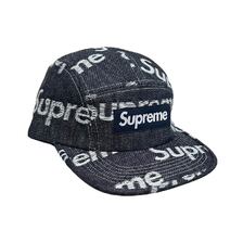 Supreme 25FW Jacquard Logos Denim Camp Cap画像