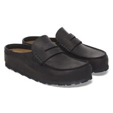 BIRKENSTOCK NAPLES WRAPPED (REGULAR) NATURAL LEATHER OILED BLACK 1029711画像