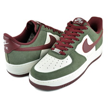 NIKE AIR FORCE 1 07 LV8 cargo khaki/dark team red FQ8714-302画像