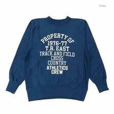 BARNS Vintage Like Print Sweatshirt ATHLETICS CREW BR-25455画像