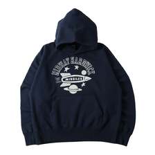 BARNS Azuma Drop Needle Ribbed Print Hoodie MIDWAY HARDWICK BR-25439画像