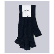 INTERIM YAK MOHAIR DEADSTOCK YARN FINGERLESS GLOVES IT25A389画像