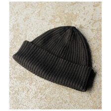 INTERIM WOOL SILK CASHMERE DEADSTOCK YARN KNIT CAP IT25A347画像