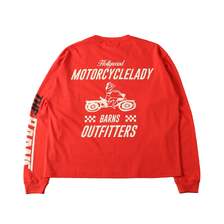 BARNS Boxy L/S Print T-shirt MOTORCYCLELADY BR-25403画像