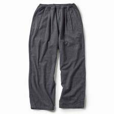 GOLD SUPER 160's WOOL HERRINGBONE MOSSER 1TUCK EASY PANTS GL42576画像