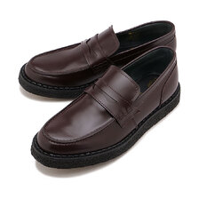 GEORGE COX &times; FRED PERRY PENNY LOAFER LEATHER OXBLOOD SB1345-597画像
