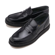 GEORGE COX &times; FRED PERRY PENNY LOAFER LEATHER BLACK SB1345-102画像
