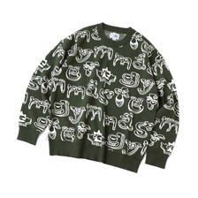 gym master ジャガードニット gym monster クルーネック G621798画像