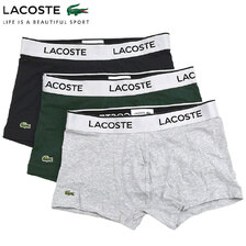 LACOSTE 3Pack Jacquard Stretch Cotton Trunk Short 5H6428-10画像