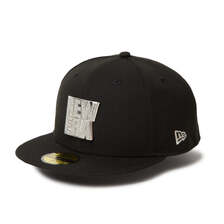 NEW ERA 59FIFTY Rhinestone Badge ラインストーンバッジ ニューエラロゴ ブラック 14668129画像