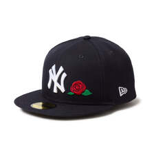 NEW ERA 59FIFTY With Rose ニューヨーク・ヤンキース ネイビー 14668144画像
