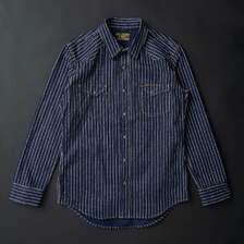 BIG JOHN MS004E (055P) 10oz Selvadge Denim Western Shirts Wabash画像