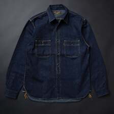 BIG JOHN MS005E (001) 10oz Selvadge Denim Work Shirts画像