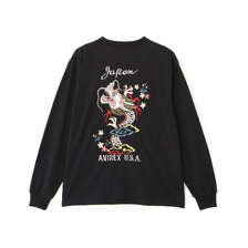 AVIREX SOUVENIR L/S T-SHIRT &rdquo;DRAGON& CHERRY BLOSSOMS&rdquo; 7836130004画像