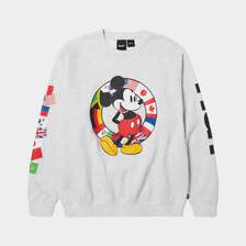 DISNEY | HUF MICKEY WORLDWIDE TOUR CREWNECK PF00823画像