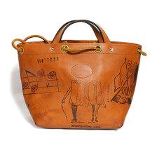 VASCO &times; GLADHAND LEATHER PURSE BAG "GLAD POSTALS"画像
