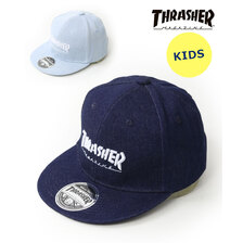THRASHER キッズ MAG LOGO デニム平つばキャップ 25TH-C01K画像