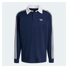 adidas Originals 3 Stripes Rugby L/S Polo NAVY KE3574画像