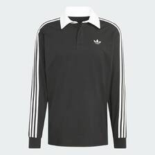 adidas Originals 3 Stripes Rugby L/S Polo BLACK KE3576画像