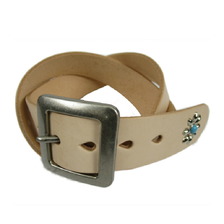 BARNS 姫路レザー スタッズ ギャリソンベルト LE-4347画像