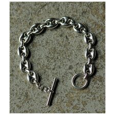 INTERIM MARINA CHAIN T-BAR BRACELET ITALIAN SILVER 925 GRAND IT000160画像