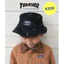 THRASHER キッズ GONZ 総柄ツイル バケットハット 21TH-H60K画像