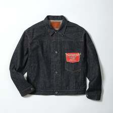 GOLD GL15860 RECYCLED WASTE SUVIN COTTON YARN 11.5oz. DENIM BLOUSE WWⅡ MODEL画像