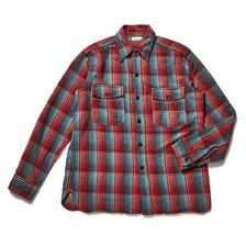 WAREHOUSE Lot 3022 FLANNEL SHIRTS WITH CHINSTRAP G柄 ONE WASH画像