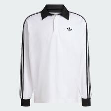 adidas Originals 3-STRIPES RUGBY LONGSLEEVE POLO WHITE KE3575画像